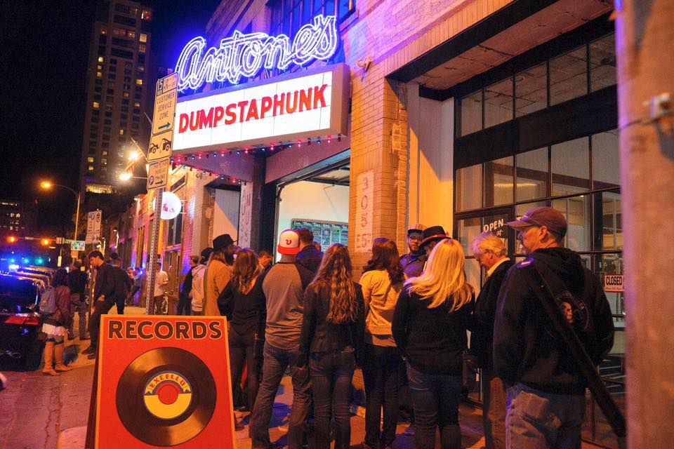 A line of people waiting to attend a show at Antone’s 