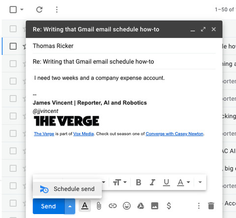 Gmail - Schedule Emails