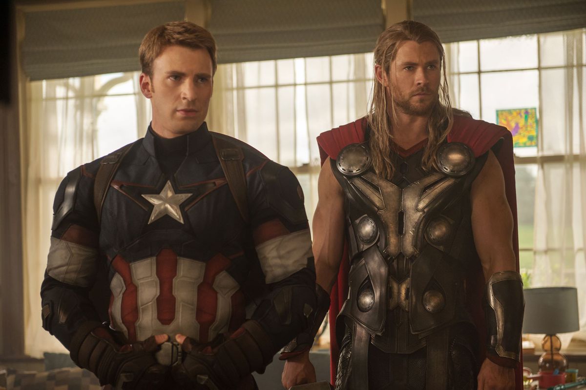 A photo of Captain America and Thor from Avengers: Age of Ultron