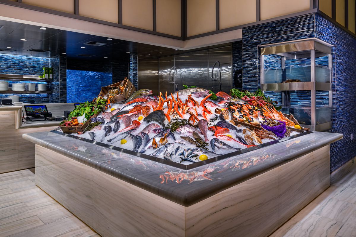 Fresh seafood at Estiatorio Milos inside the Venetian resort in Las Vegas.