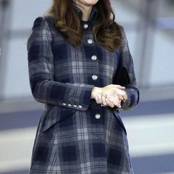 Britain's Kate, Duchess of Cambridge, smiles  during her visit to the Emirates Arena in Glasgow, Scotland on Thursday April 4, 2013.