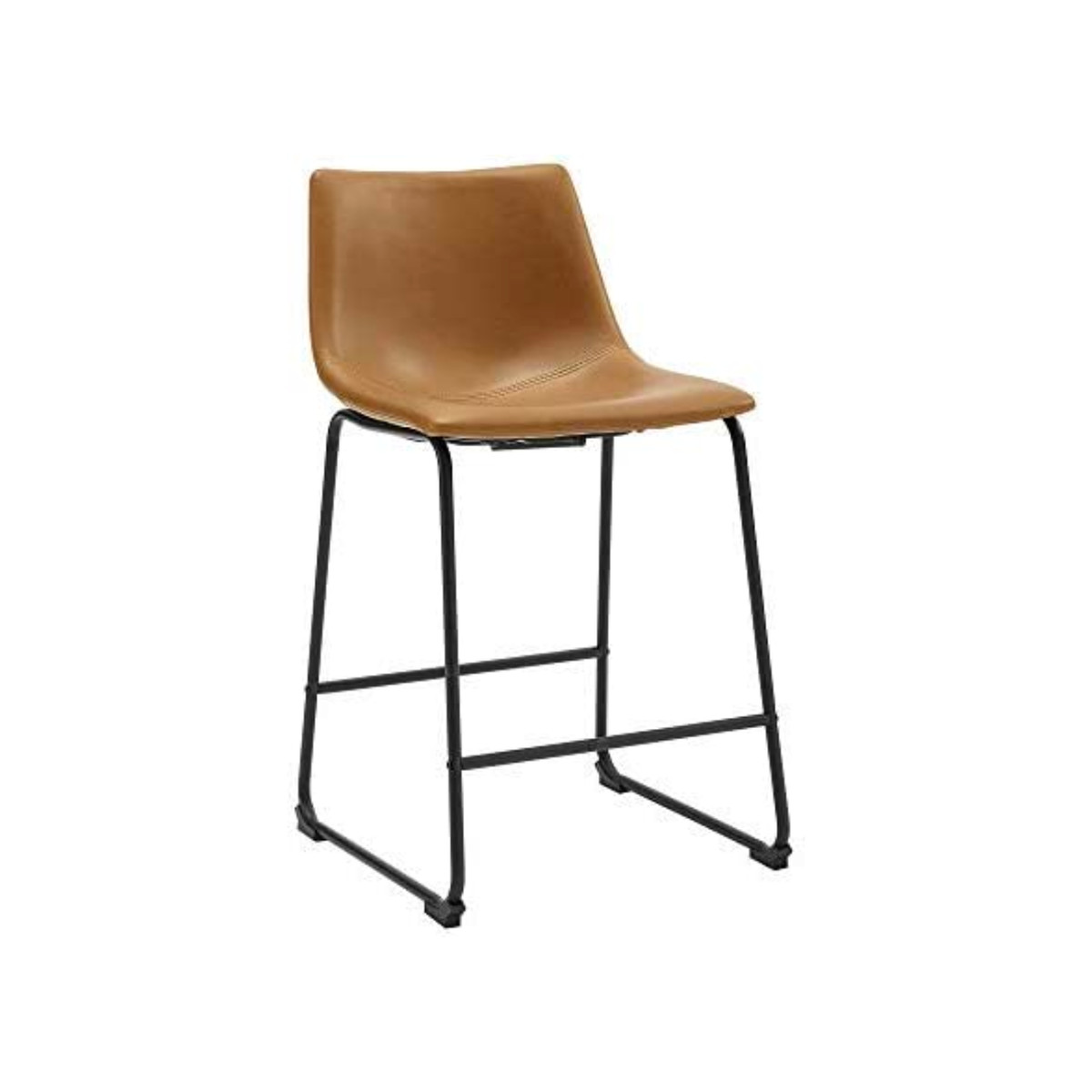 Whiskey brown-colored Walker Edison counter stool
