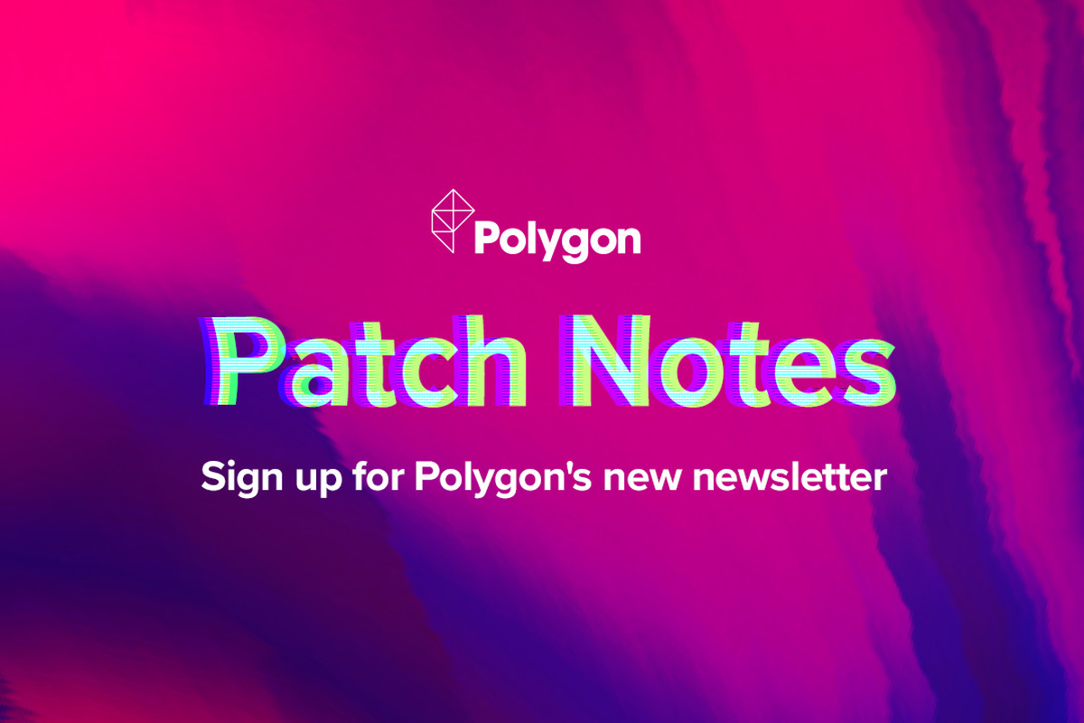 Graphic with purple background and “Patch Notes” written in glitchy text