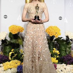 "<strong>Cate Blanchett</strong>. I had to let this dress settle with me for a moment. At first I wasn’t sure because in one video segment it looked like she rolled around in garbage. But after I had a few moments with it, I grew to really enjoy it. The d