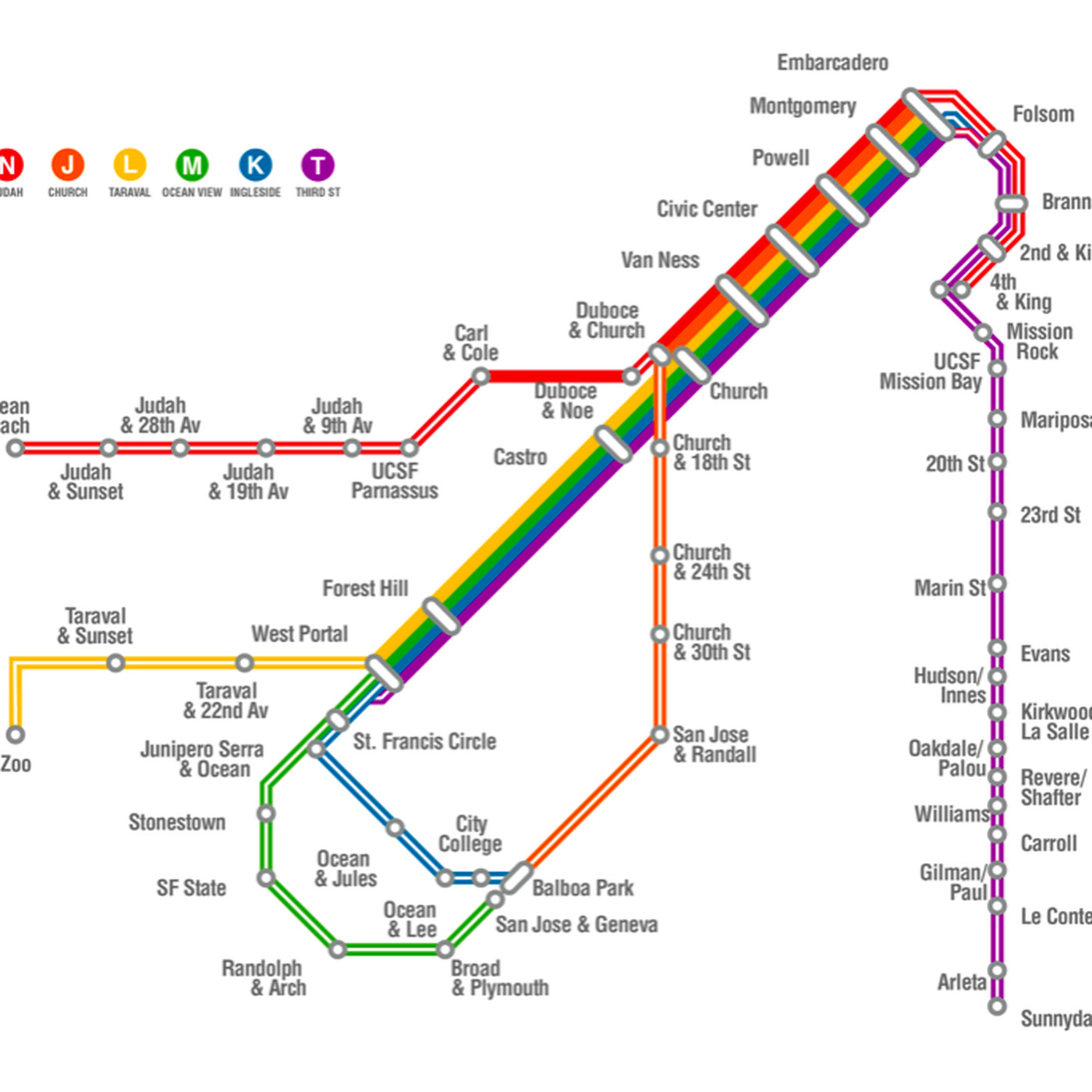 Petitioners Want Muni Map Rearranged As Pride Flag Curbed Sf