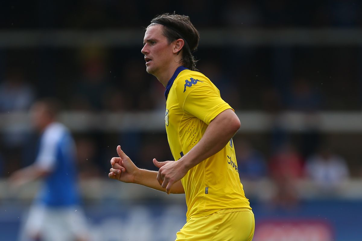 PETERBOROUGH, ENGLAND - JULY 23: Marcus Antonsson of Leeds United during the Pre-Season Friendly match between Peterborough United and Leeds United at London Road Stadium on July 23, 2016 in Peterborough, England. ()
