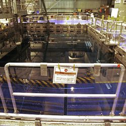 In this photo taken June 9, 2009, the spent fuel pool is seen at the Vermont Yankee nuclear power plant in Vernon, Vt. The discovery of radioactive tritium at a Vermont nuclear plant brings to at least 28 the number of tainted U.S. reactors. That means more than a fourth of all reactors in the United States have tritium leaks. (AP Photo/Toby Talbot)