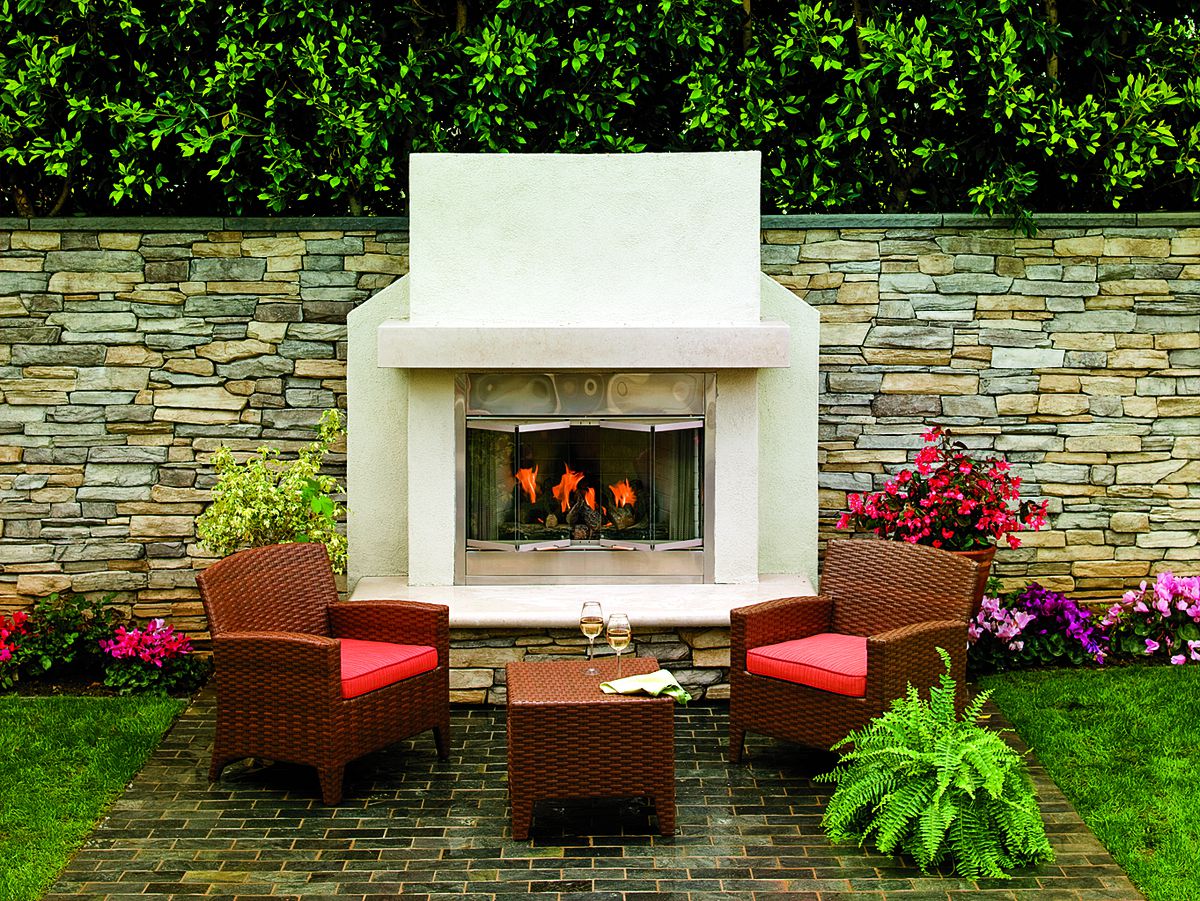 Gas Fireplace In Patio