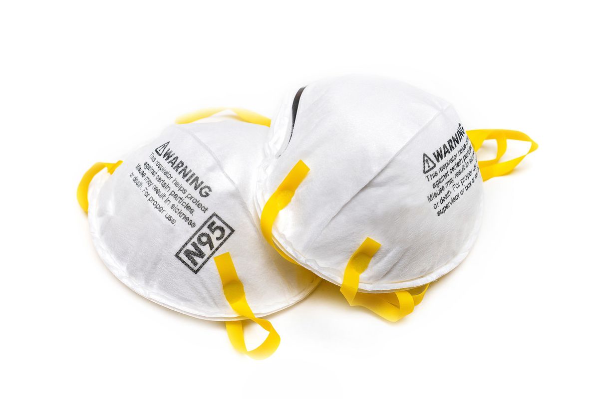 An example of an N95 respirator mask.