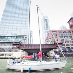 The first bridge lift of 2018, Saturday, April 21st, 2018. | James Foster/For the Sun-Times