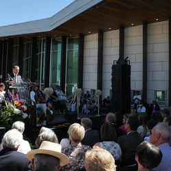 Gov. Gary Herbert speaks at the dedication of the Beverley Taylor Sorenson Center for the Arts in Cedar City on Thursday.