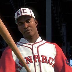 Jackie Robinson of the Kansas City Monarchs in <em>MLB The Show 23</em>’s Storylines mode.