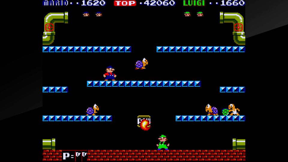 Arcade Archives Mario Bros. - Mario and Luigi with Shellcreepers