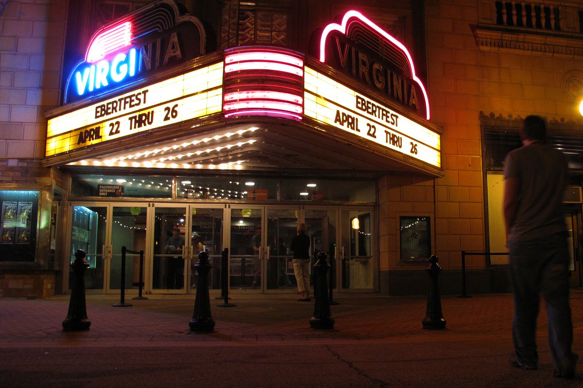 The facade of the Virginia Theatre, site of the annual Ebertfest. 