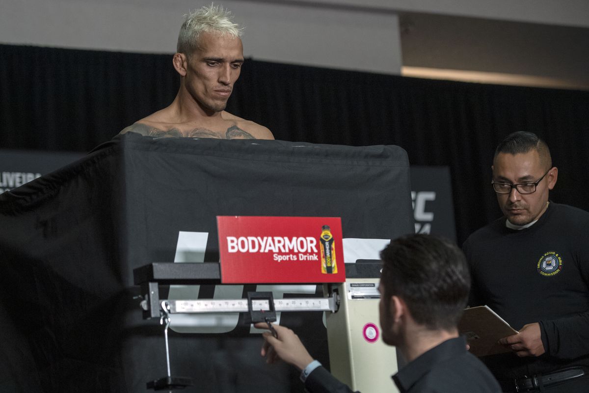 UFC 274 official weigh-in at the Hyatt Regency in Phoenix, AZ
