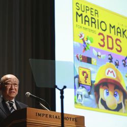 Japanese video game maker Nintendo Co. President Tatsumi Kimishima speaks during a news conference in Tokyo, Wednesday, Feb. 1, 2017. During the conference, Kimishima told reporters the game maker aims to sell 2 million Switch consoles in the first month after its launch on March 3. He said pre-orders were strong. 