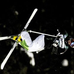 Marc-Antoine Gagnon (CAN) competes during the men's moguls finals at Deer Valley Ski Resort on Thursday, Jan. 9, 2014.