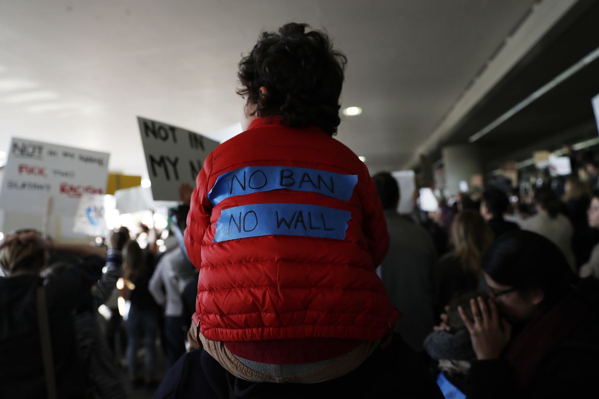 Protestors Rally Against Muslim Immigration Ban At San Francisco Int'l Airport