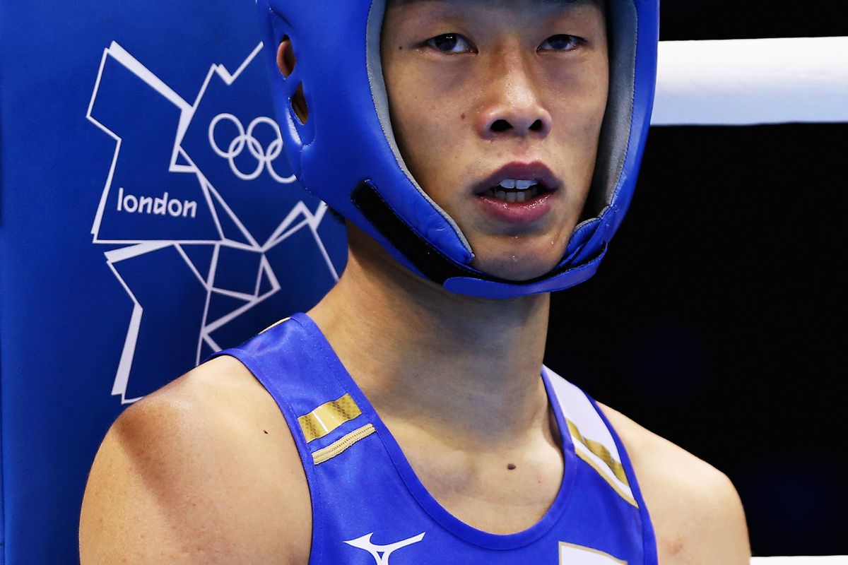 Bantamweight Satoshi Shimizu of Japan will be advancing to the quarterfinals after getting the result of his fight with Magomed Abdulhamidov of Azerbaijan overturned. (Photo by Scott Heavey/Getty Images)