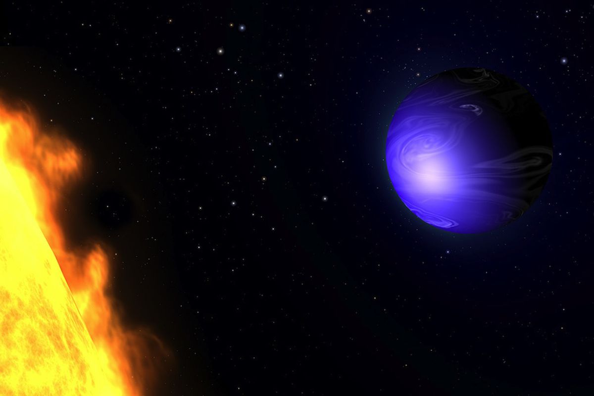 Blue planet HD 189733b (Credit: NASA, ESA, and G. Bacon/STScI) 