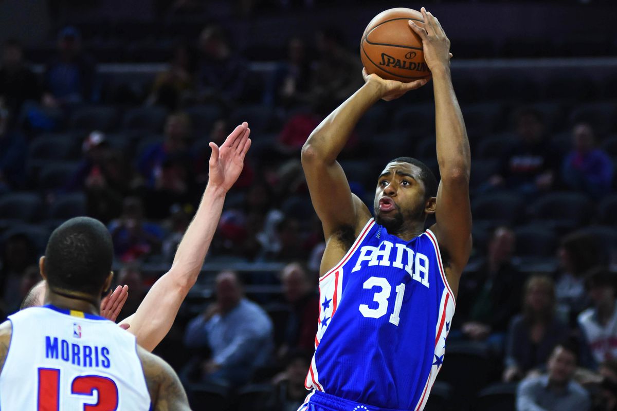Hollis Thompson - one of the five healthy bodies left on the Sixers' roster.