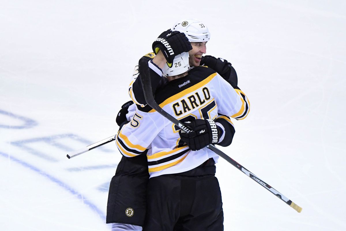 Brandon Carlo and Zdeno Chara have formed a stout defensive pairing for the Bruins