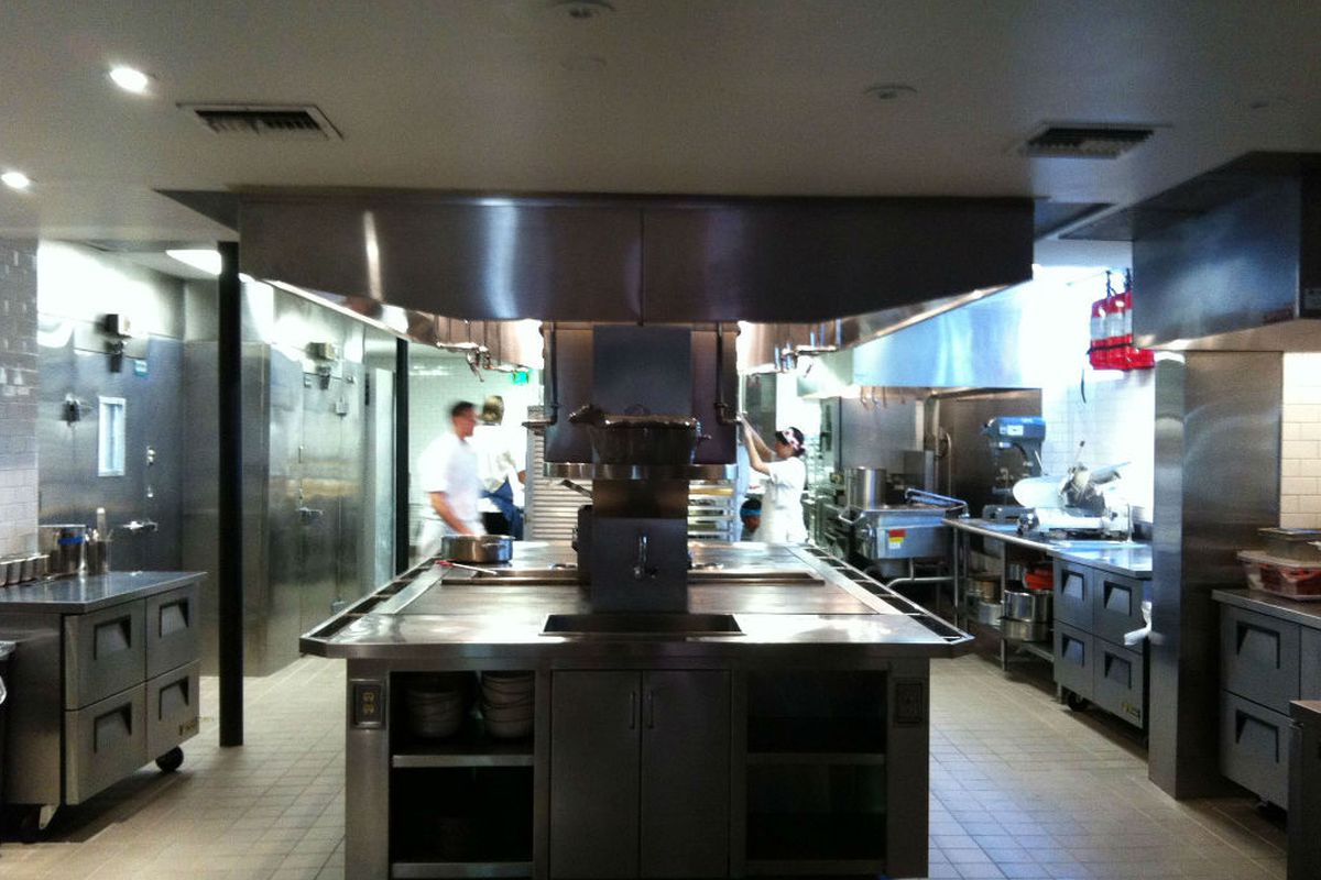 The kitchen at The Pass &amp; Provisions looks pretty close to ready. 
