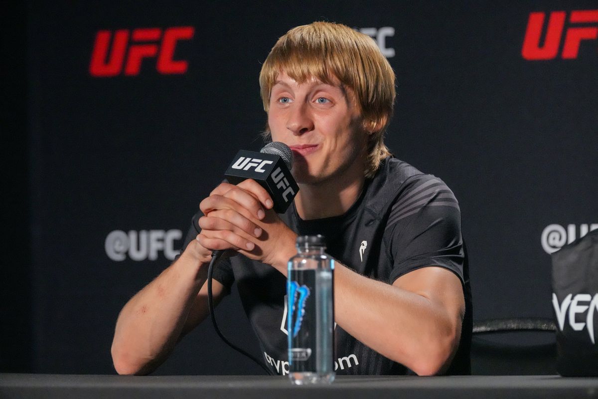Paddy Pimblett after winning his UFC debut at the UFC APEX.