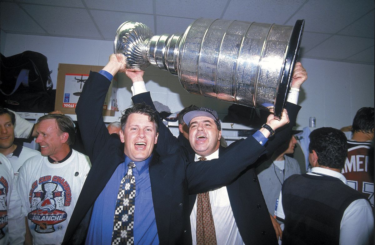 Colorado Avalanche Coach Marc Crawford and GM Pierre Lacroix, 1996 Stanley Cup Finals