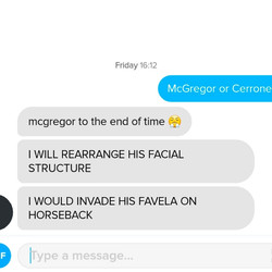 Peak McGregor fan response. 