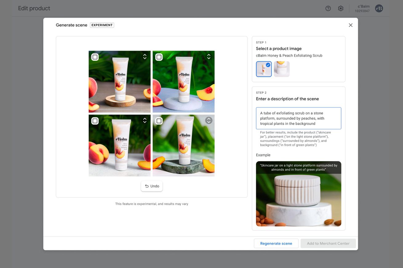 A screenshot of Google’s Product Studio in Merchant Center Next.