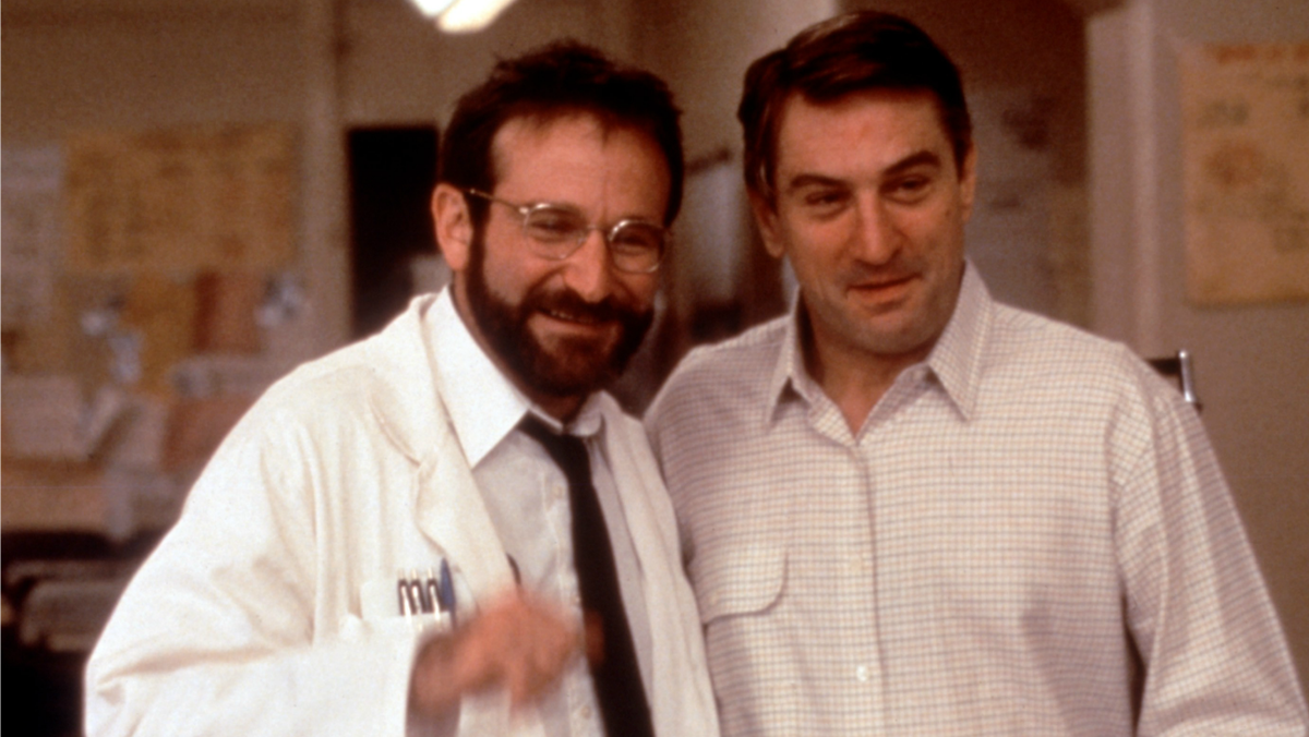 Robin Williams and Robert De Niro in Awakenings.