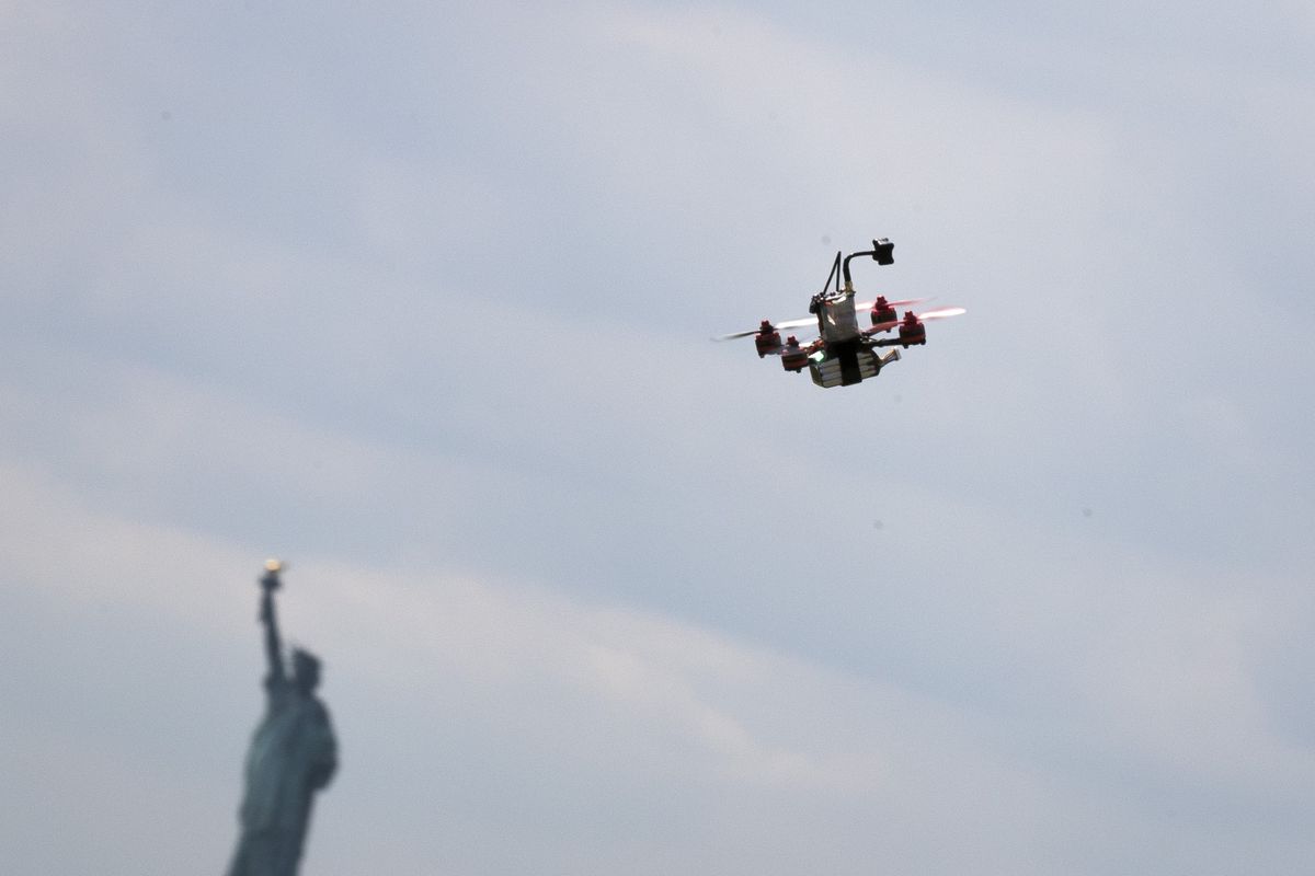 Drone Racing Event Held On New York City's Governors Island