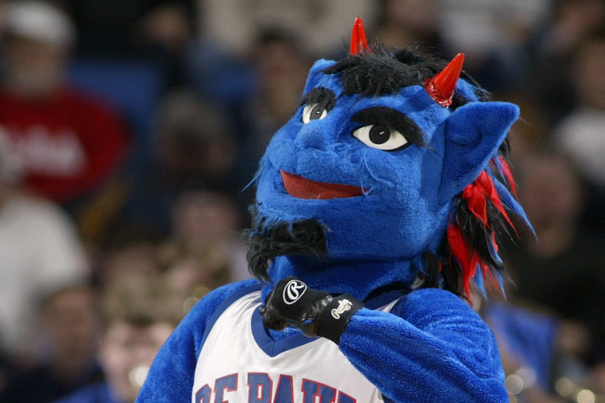 We desperately need more pictures of DePaul's mascot in the hopper.  This one is from 2004.
