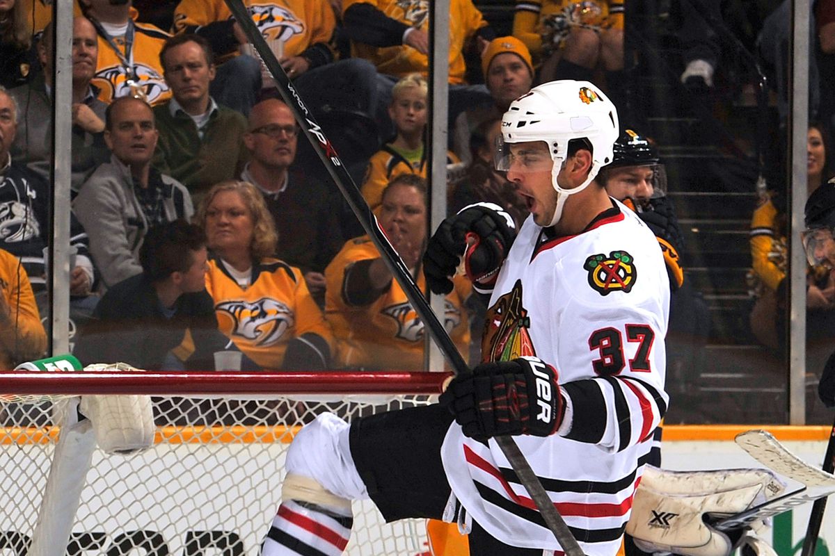 Brandon Pirri provided one of the few reasons for Blackhawks fans to cheer during the game versus the Predators.