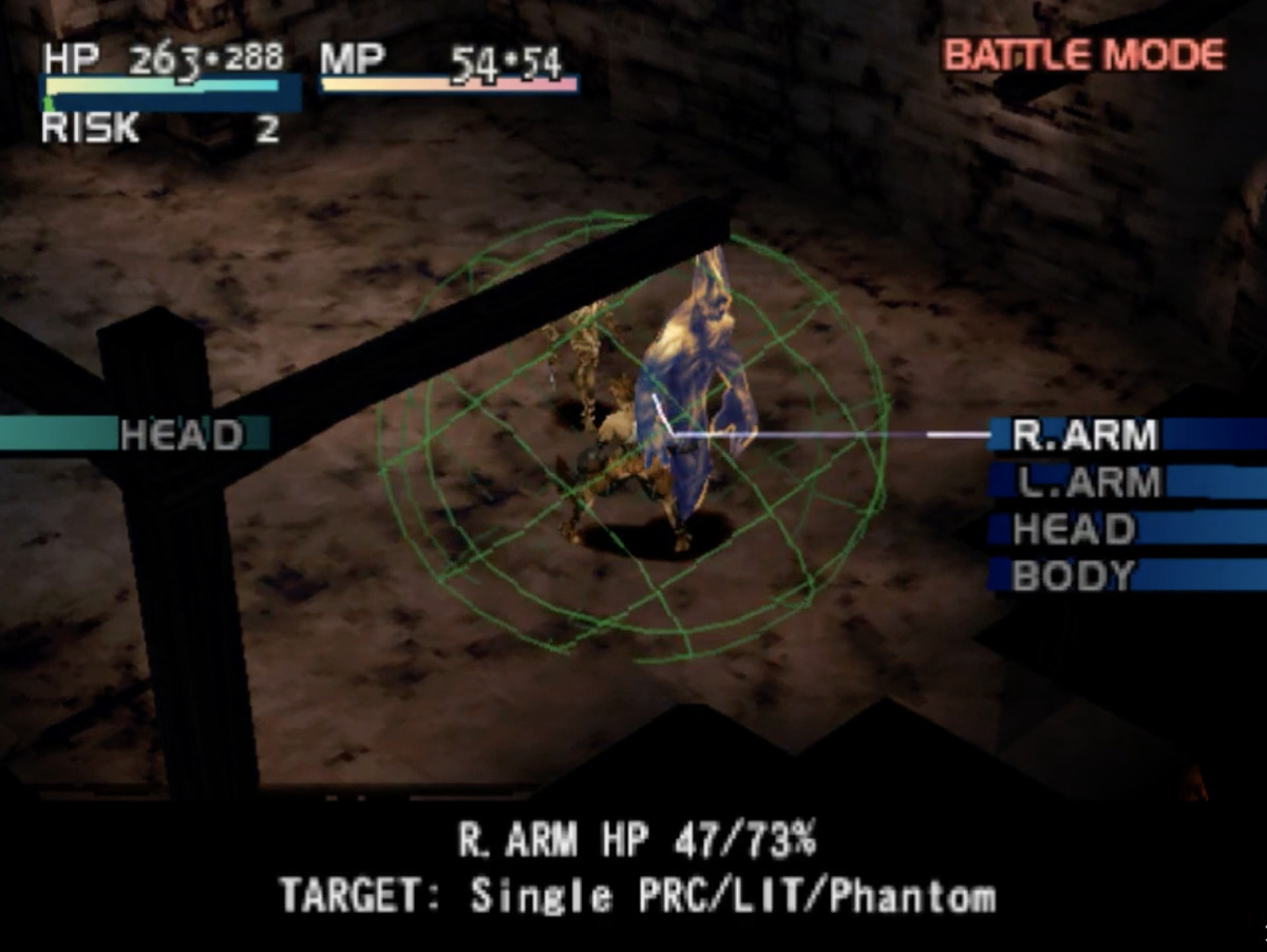 Vagrant Story - targeting an enemy