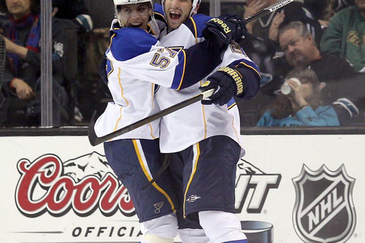 David Perron on the left and Goddammit Crombeen. 