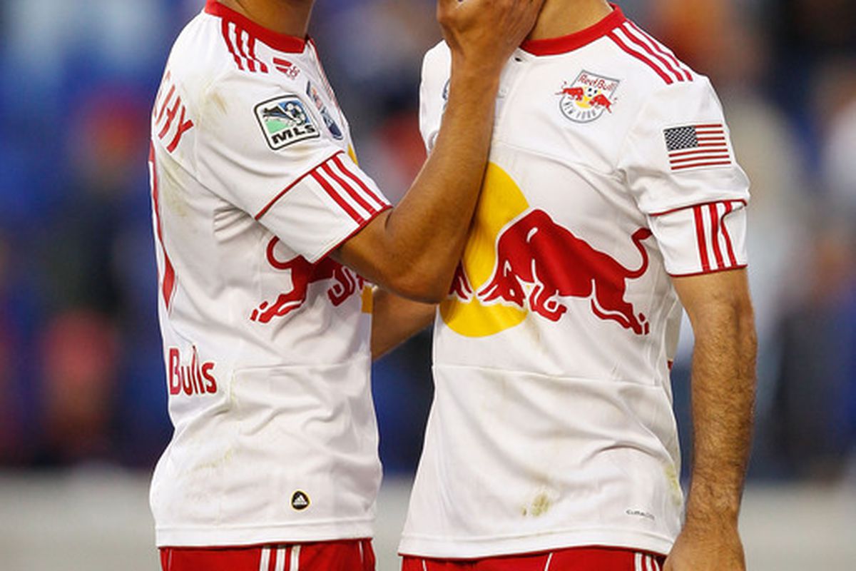Aren't they cute?  Rafa and Mehdi get along so well.  (Photo by Mike Stobe/Getty Images for New York Red Bulls)
