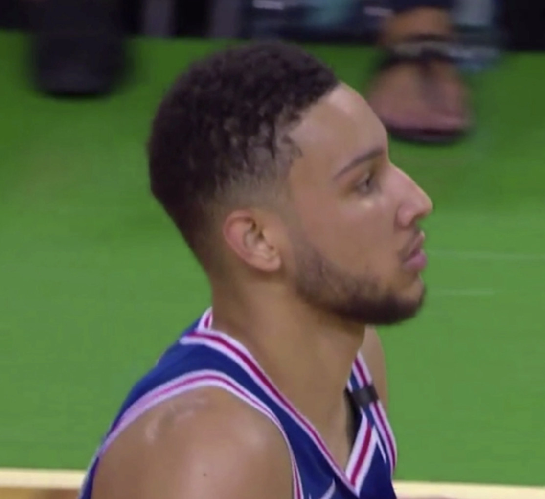 Ben Simmons looking disappointed