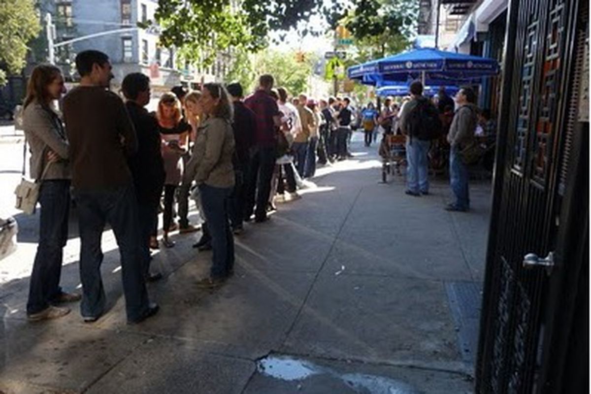 2-Hour Lines Outside Zum Schneider for Octoberfest 