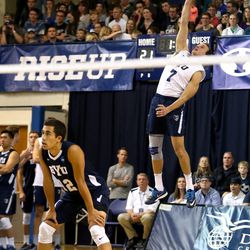 BYU playing California Baptist on February 7, 2015 in Provo.
<img height="1" width="1" src="http://beacon.deseretconnect.com/beacon.gif?cid=251664&pid=7&reqid=143314&campid=" />