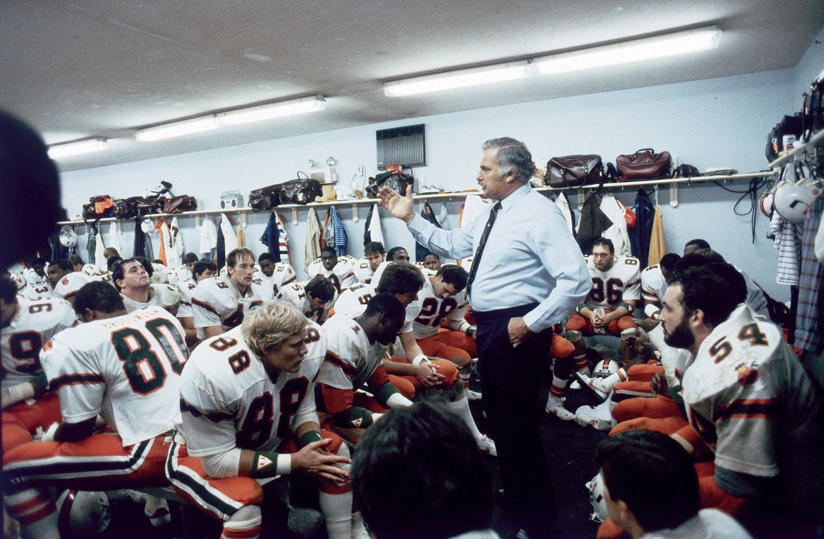 University of Miami head coach Howard Schnellenberger, 1984 Orange Bowl
