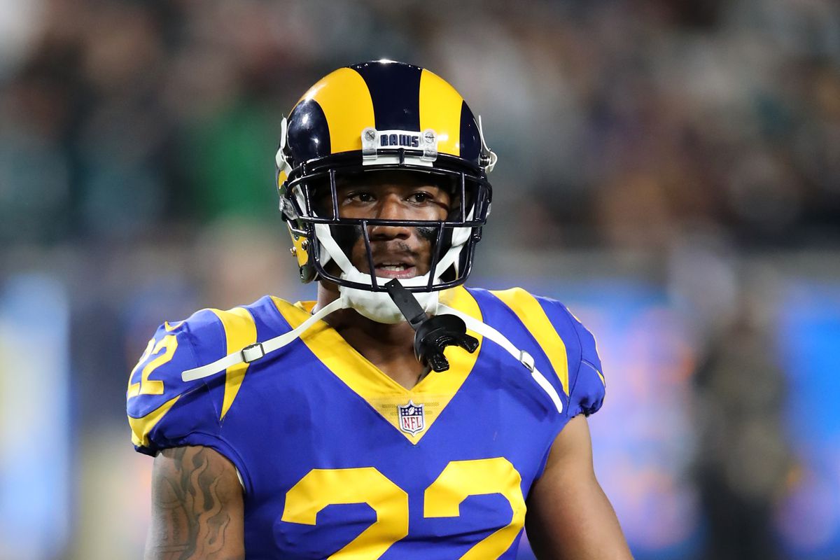 Los Angeles Rams CB Marcus Peters during the Week 15 game against the Philadelphia Eagles, Dec. 16, 2018.