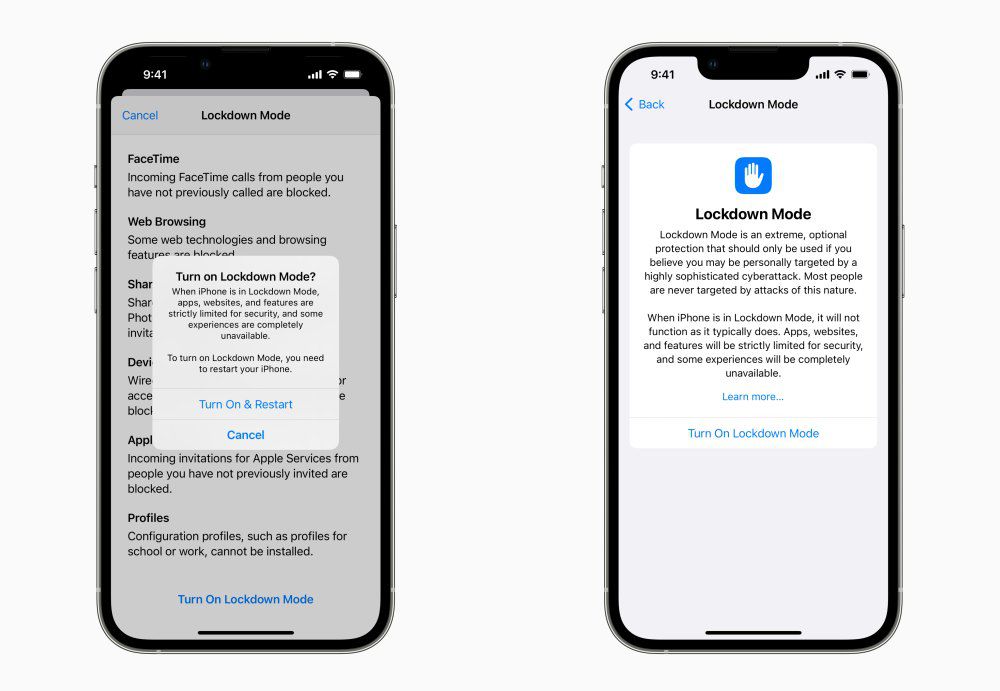 Layar Mode Lockdown di iOS 16