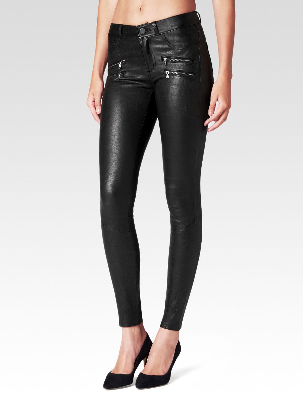 Paige Edgemont Skinny Leather Pants, $995