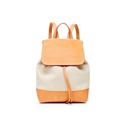 Canvas Backpack In Creme And Creme, $675