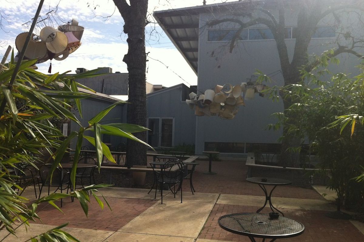 The courtyard at Inversion Coffee House in Montrose. 