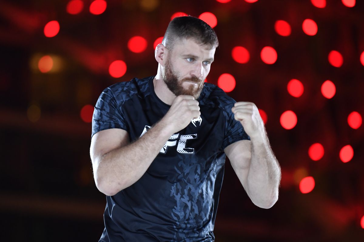 Jan Blachowicz during open workouts for UFC 267. 