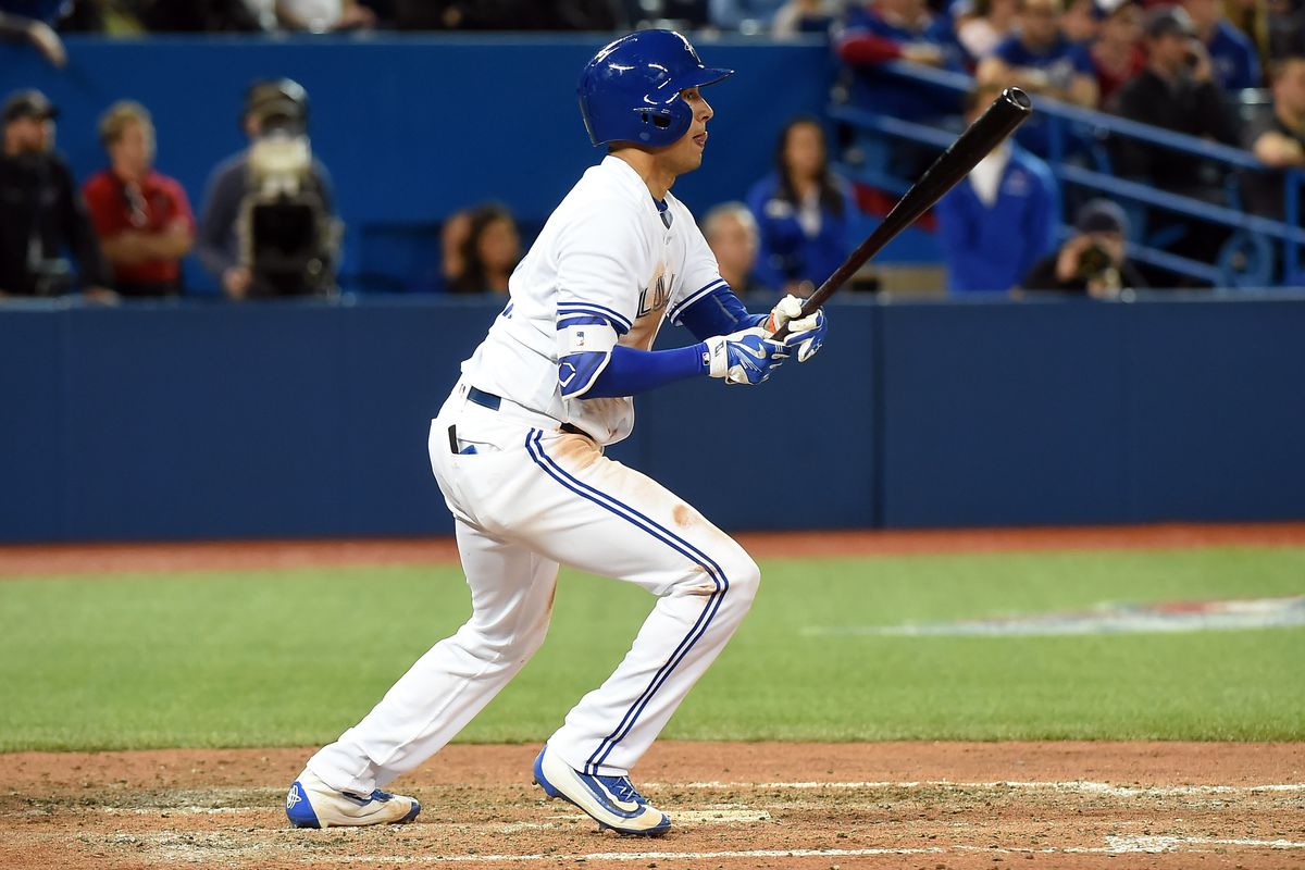 For some reason there aren't many pictures of Goins holding a bat. 