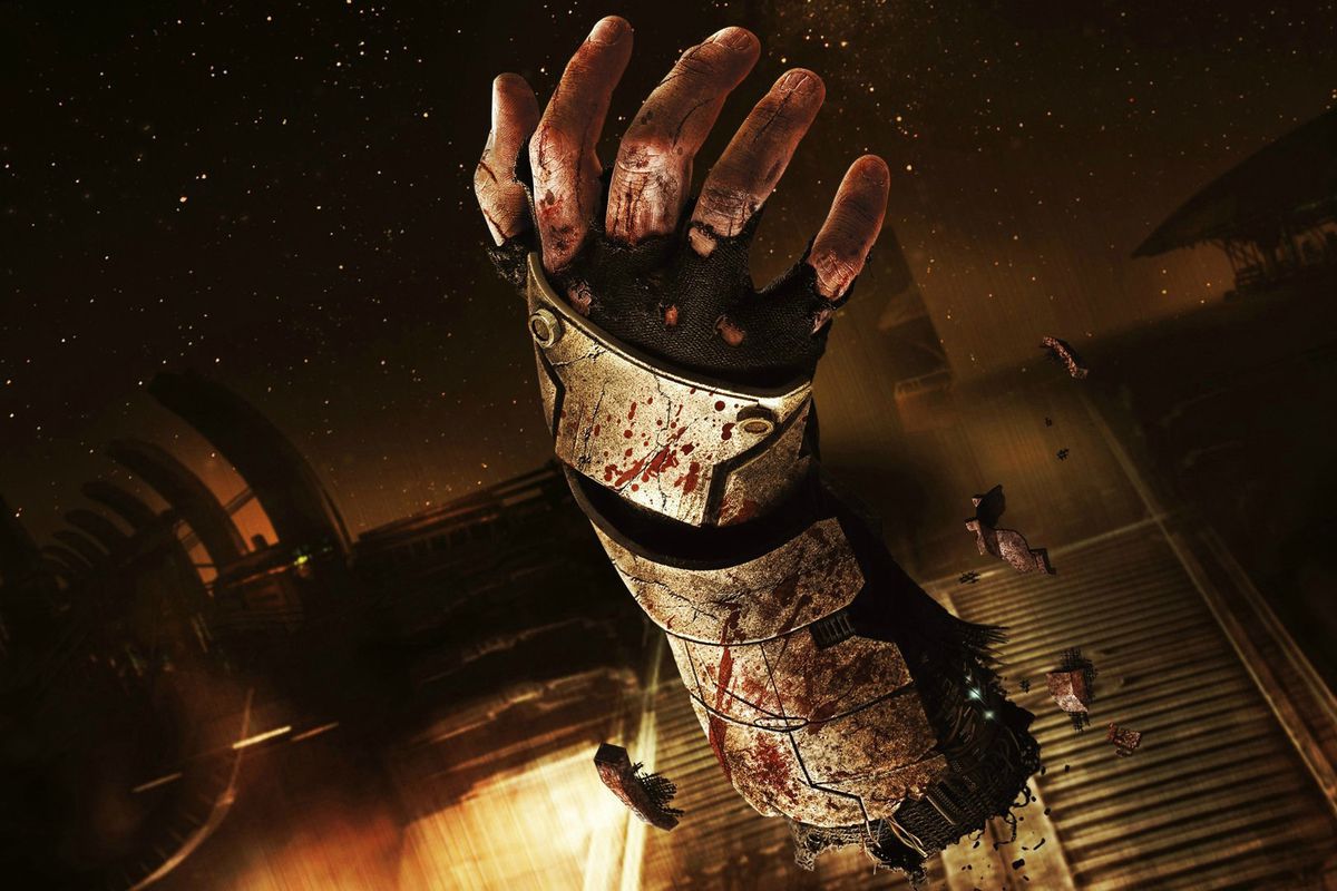 Key art of a severed hand floating in space from the original Dead Space